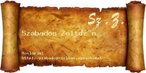 Szabados Zoltán névjegykártya