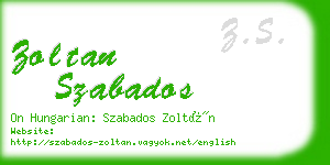 zoltan szabados business card